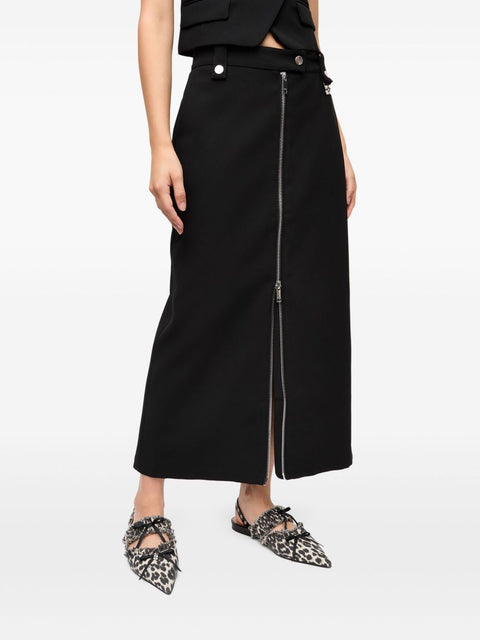 Ganni Ganni Bonded Crepe Skirt