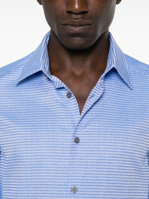 Emporio Armani Emporio Armani Shirts Clear Blue