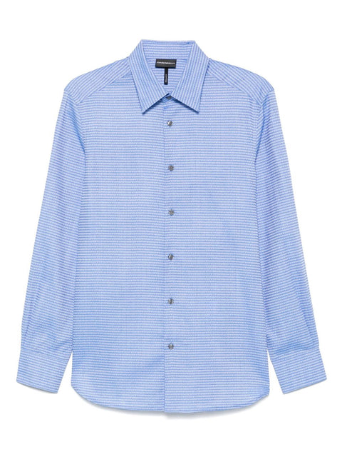 Emporio Armani Emporio Armani Shirts Clear Blue