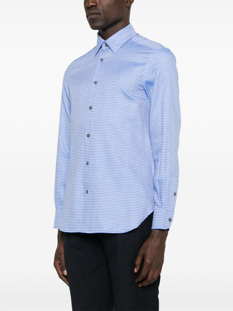 Emporio Armani Emporio Armani Shirts Clear Blue