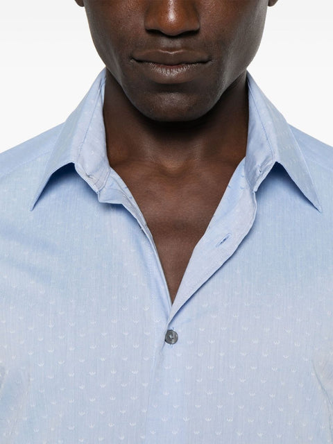 Emporio Armani Emporio Armani Shirts Clear Blue