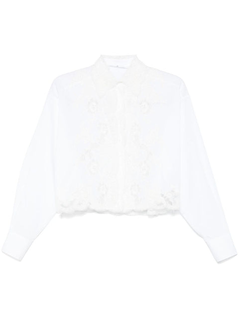 Ermanno Scervino Ermanno Scervino Lace detail cotton shirt