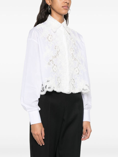 Ermanno Scervino Ermanno Scervino Lace detail cotton shirt