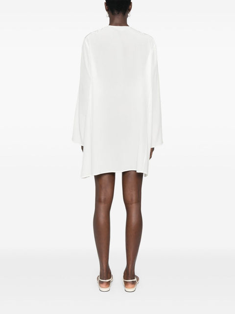 Ermanno Scervino Ermanno Scervino Short kaftan with handmade floral appliqués
