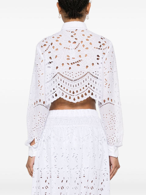Ermanno Scervino Ermanno Scervino Lace cropped shirt