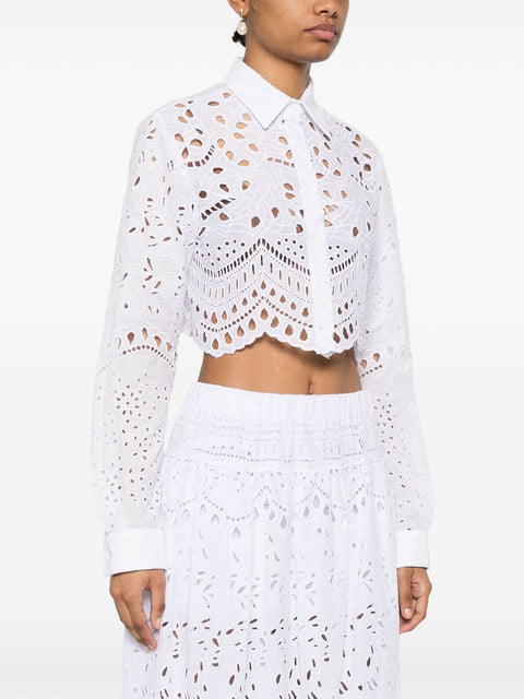Ermanno Scervino Ermanno Scervino Lace cropped shirt