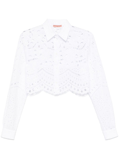Ermanno Scervino Ermanno Scervino Lace cropped shirt
