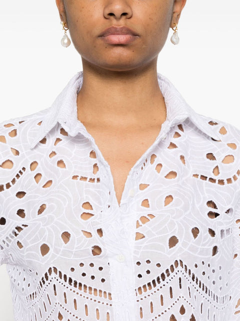 Ermanno Scervino Ermanno Scervino Lace cropped shirt