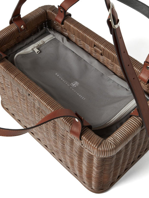 Brunello Cucinelli Brunello Cucinelli Wicker basket bag