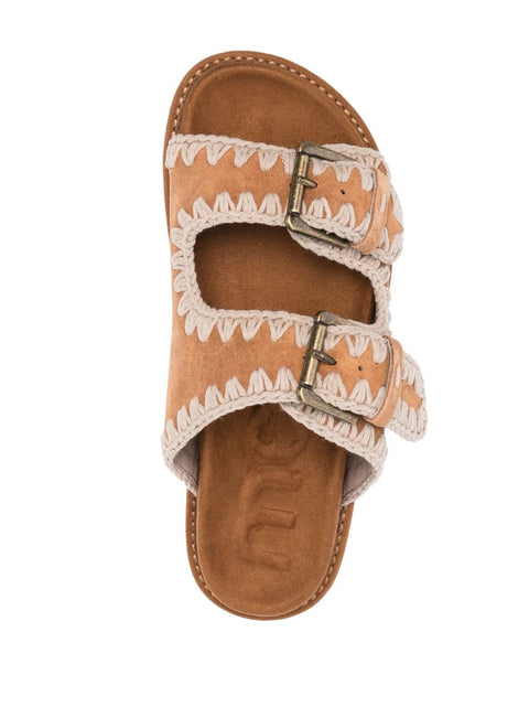 Mou Mou Sandals Leather Brown