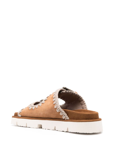 Mou Mou Sandals Leather Brown