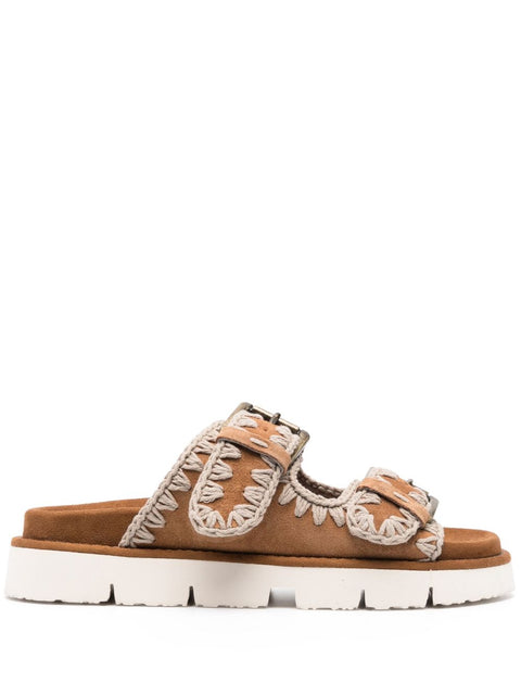 Mou Mou Sandals Leather Brown