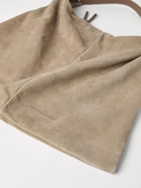 Brunello Cucinelli Brunello Cucinelli Suede Swing hobo bag