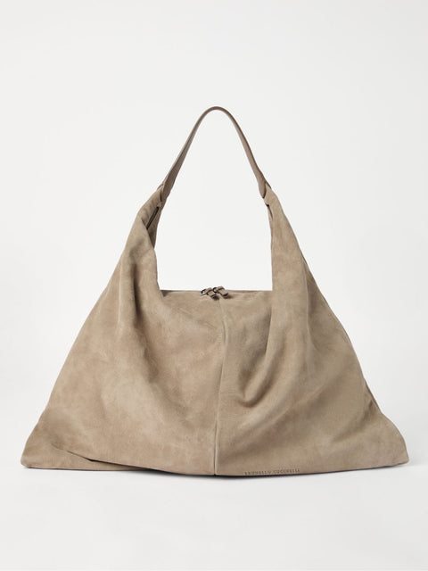 Brunello Cucinelli Brunello Cucinelli Suede Swing hobo bag