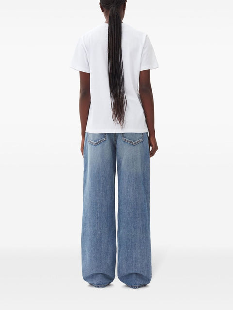 Ganni GANNI T-shirts and Polos White