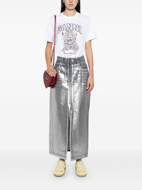 Ganni GANNI T-shirts and Polos White