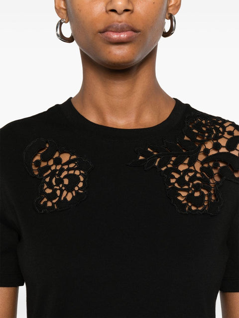 Ermanno Scervino Ermanno Scervino Lace detail cotton t-shirt