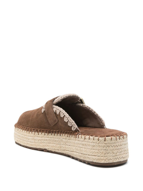 Mou Mou Sandals Leather Brown