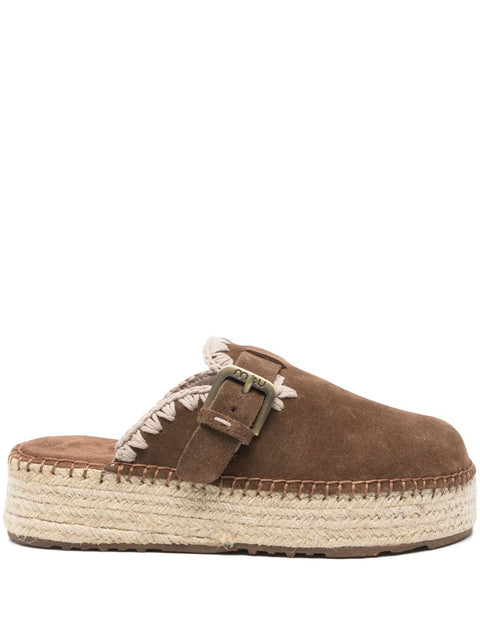 Mou Mou Sandals Leather Brown