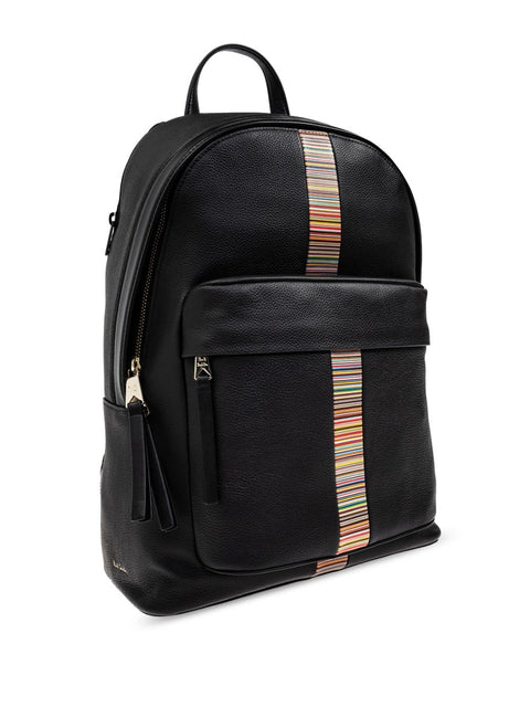 Paul Smith Paul Smith Signature Stripe leather backpack