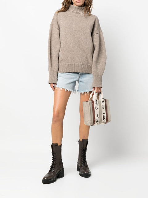 Chloè Chloè Chloé Woody small canvas tote bag
