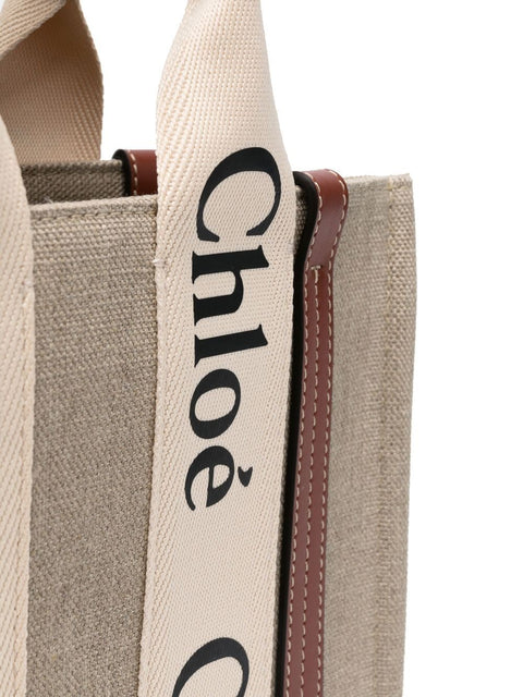 Chloè Chloè Chloé Woody small canvas tote bag