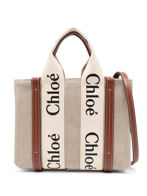 Chloè Chloè Chloé Woody small canvas tote bag