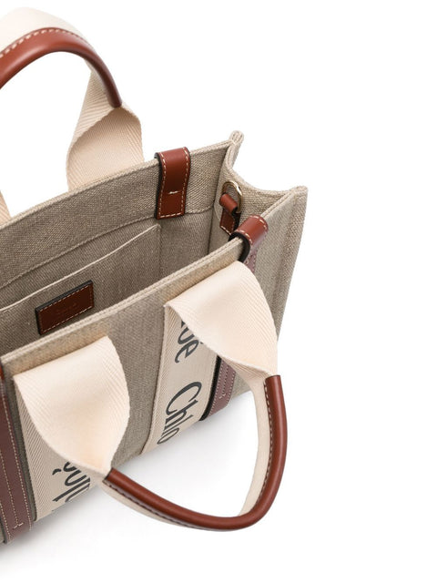Chloè Chloè Chloé Woody small canvas tote bag