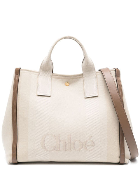 Chloè Chloè Chloé Carry canvas tote bag