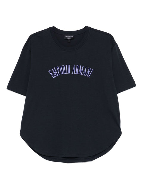 Emporio Armani Emporio Armani logo embroidered T-shirt