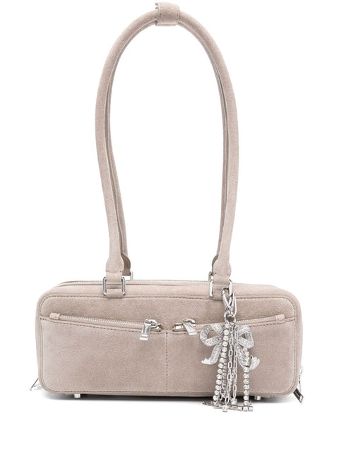 Self-Portrait Self-Portrait suede baguette shoulder bag