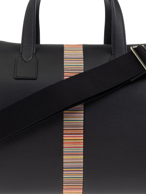 Paul Smith Paul Smith Leather 'Signature Stripe' Trim Holdall