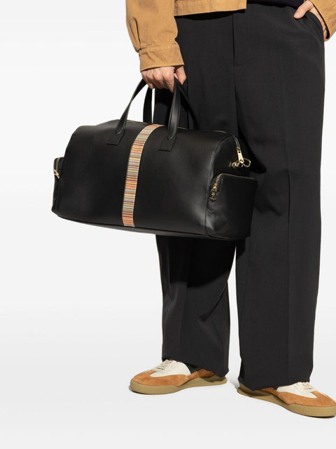 Paul Smith Paul Smith Leather 'Signature Stripe' Trim Holdall