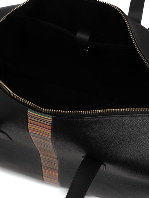 Paul Smith Paul Smith Leather 'Signature Stripe' Trim Holdall