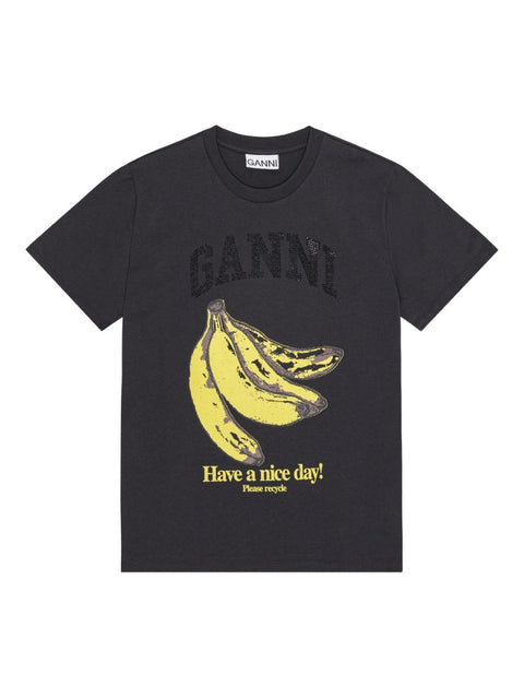 Ganni GANNI T-shirts and Polos Grey