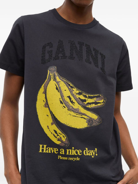 Ganni GANNI T-shirts and Polos Grey