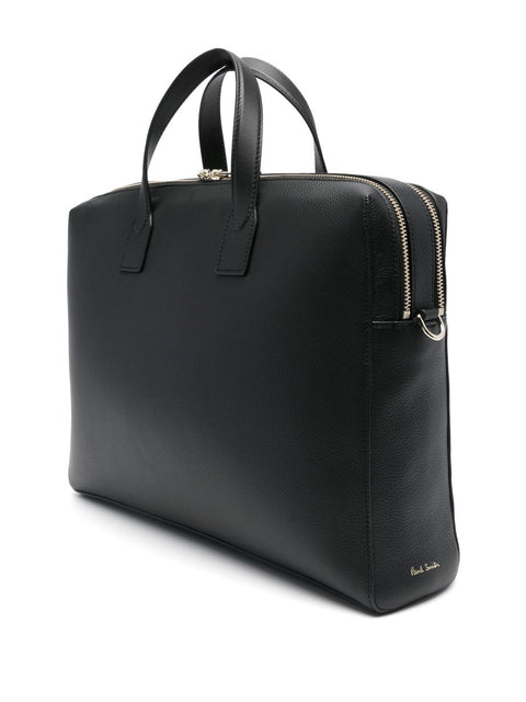 Paul Smith Paul Smith Signature stripe leather briefcase