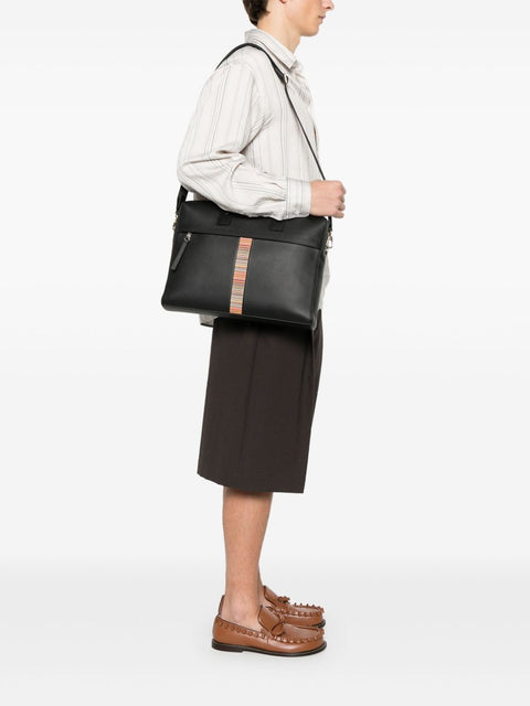 Paul Smith Paul Smith Signature stripe leather briefcase