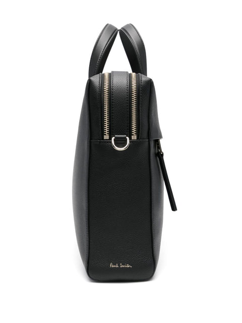 Paul Smith Paul Smith Signature stripe leather briefcase
