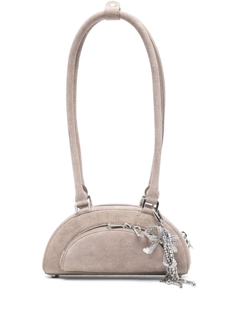 Self-Portrait Self-Portrait Suede mini shoulder bag