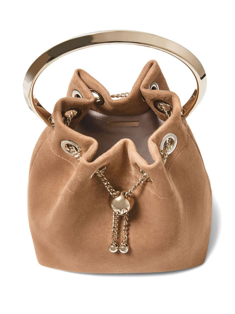 Jimmy Choo Jimmy Choo Toffee Suede Bag With Pearl Closure