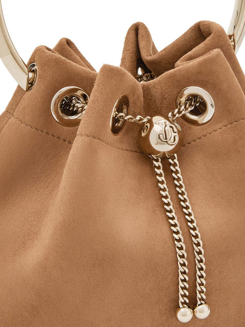 Jimmy Choo Jimmy Choo Toffee Suede Bag With Pearl Closure