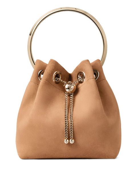 Jimmy Choo Jimmy Choo Toffee Suede Bag With Pearl Closure