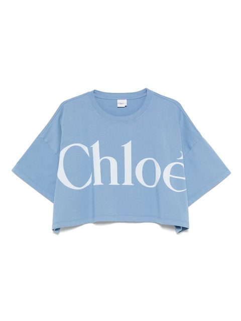 Chloè Chloè T-shirts and Polos Clear Blue