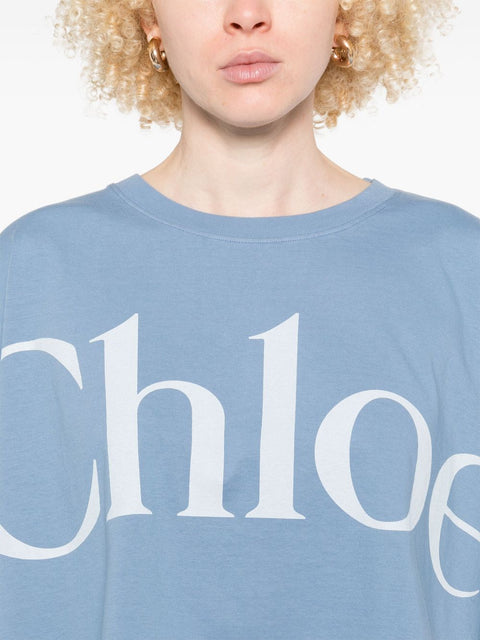 Chloè Chloè T-shirts and Polos Clear Blue