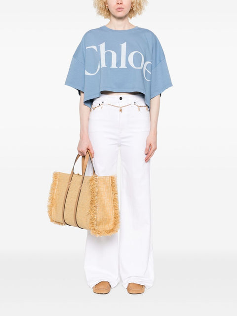 Chloè Chloè T-shirts and Polos Clear Blue