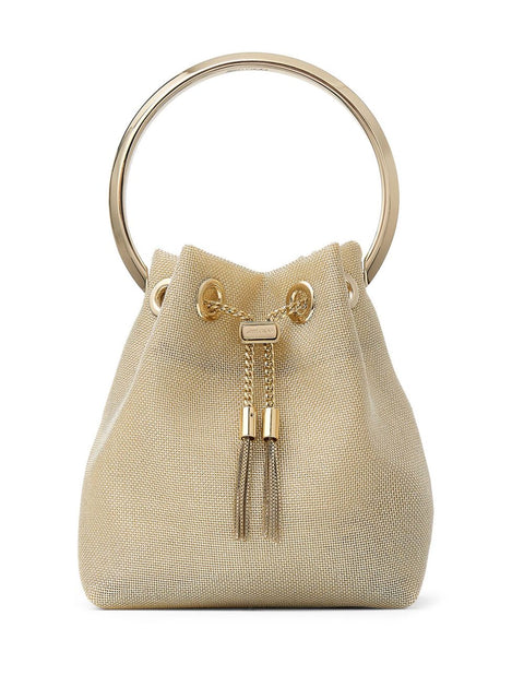 Jimmy Choo Jimmy Choo Bon Bon Metallic Mesh Bucket Bag