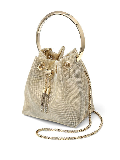 Jimmy Choo Jimmy Choo Bon Bon Metallic Mesh Bucket Bag