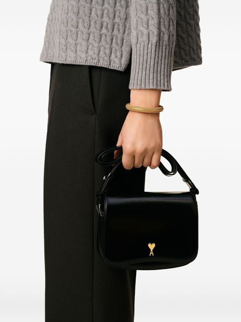 Ami Paris Ami Paris heart-motif leather shoulder bag