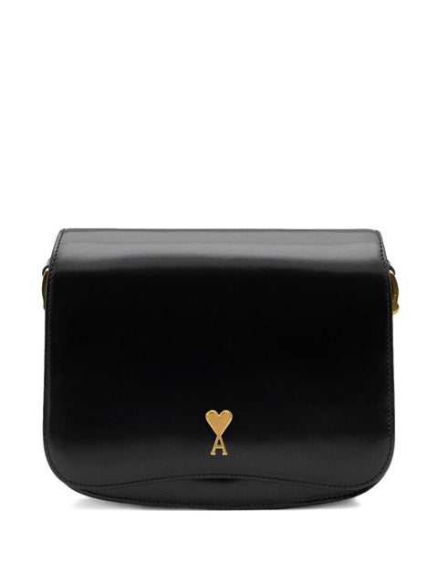 Ami Paris Ami Paris heart-motif leather shoulder bag